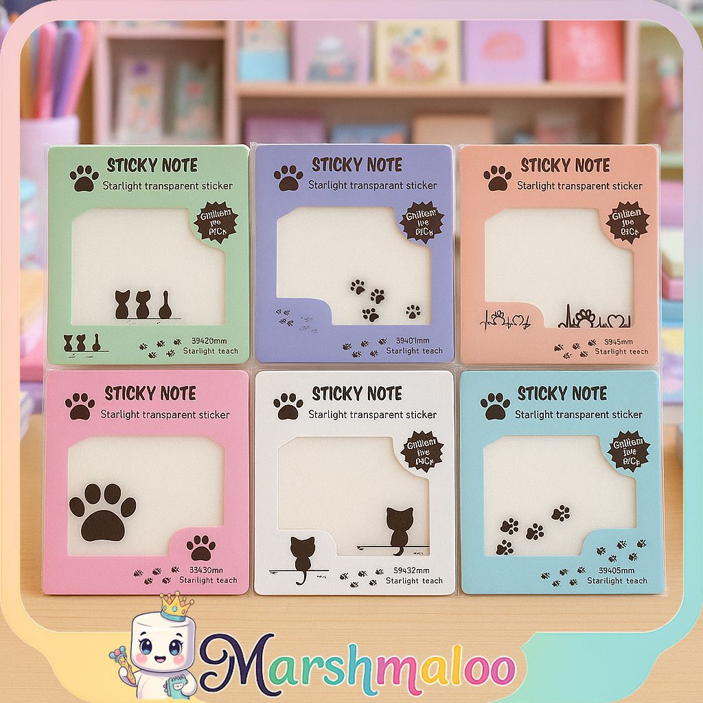 استیک نوت شفاف شایندار گربه