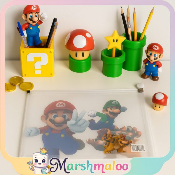 پوشه سوپرماریو زیپ دار A4