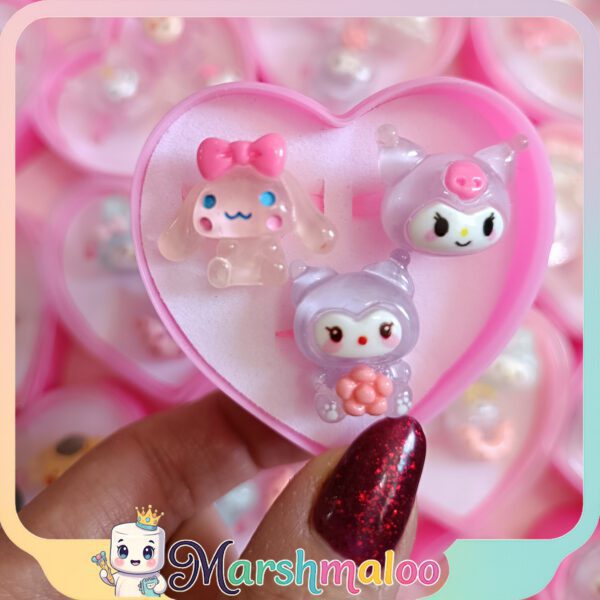 پک سه عددی انگشتر کرومی و دوستان شفاف