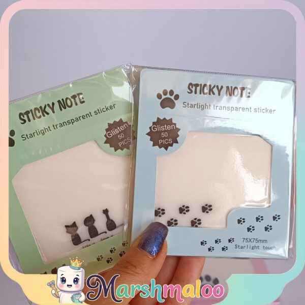 استیک نوت شفاف شایندار گربه