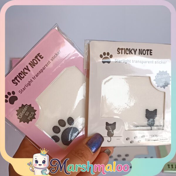 استیک نوت شفاف شایندار گربه