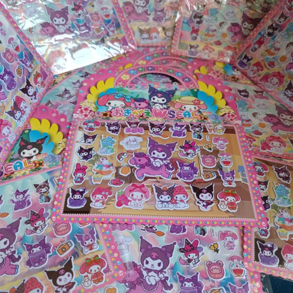 استیکر برجسته دسته‌ دار کرومی و ملودی