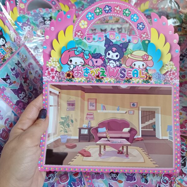 استیکر برجسته دسته‌ دار کرومی و ملودی