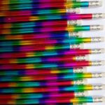 مداد مشکی رنگین‌کمانی آلفرد پاک کن دار