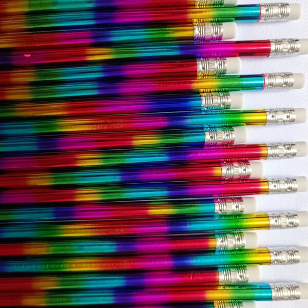 مداد مشکی رنگین‌کمانی آلفرد پاک کن دار