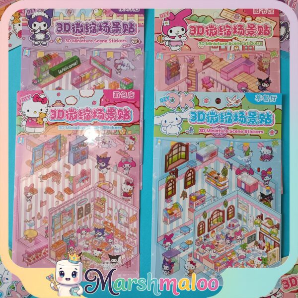 استیکر سه‌ بعدی خانه‌ سازی کرومی سایز بزرگ