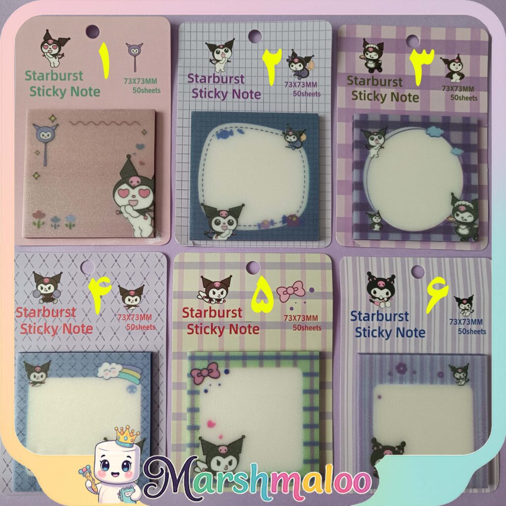 استیک نوت شفاف شاین دار کرومی