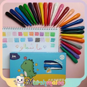 مداد شمعی ۲۴ رنگ جادویی سنگی دایناسوری
