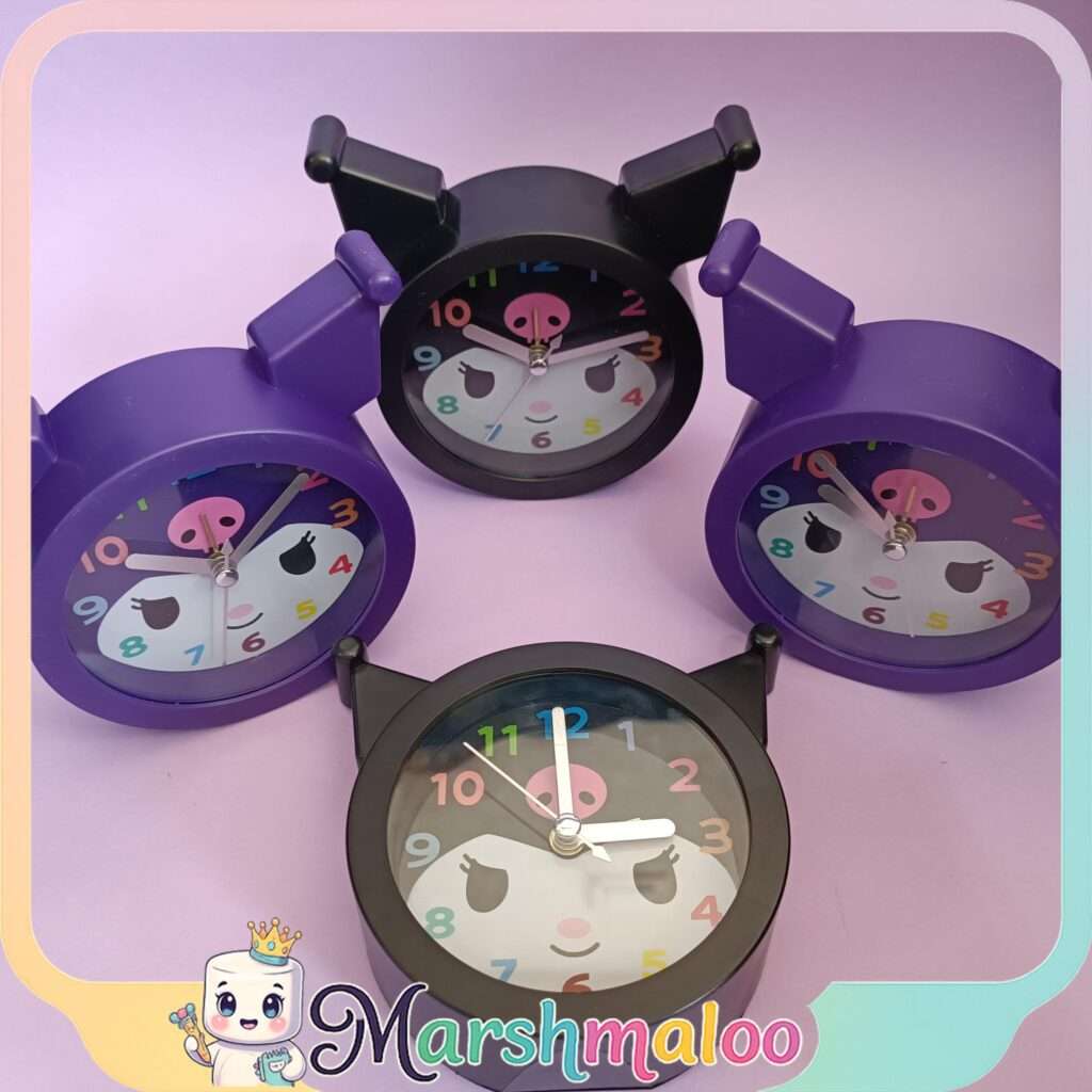 ساعت رومیزی زنگ دار کرومی سایز بزرگ