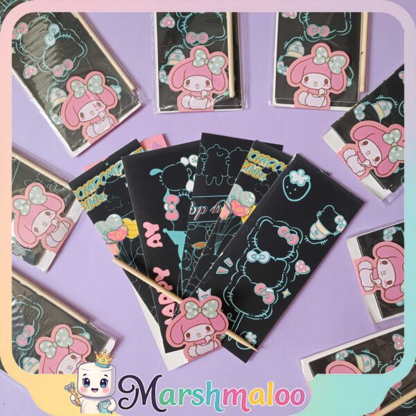 پک 5 عددی نقاشی ذغالی کرومی و دوستان - تصویر 1