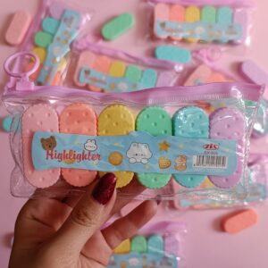 ست هایلایتر 6 رنگ بیسکوییتی