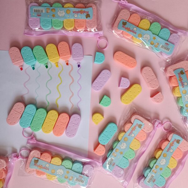 ست هایلایتر 6 رنگ بیسکوییتی