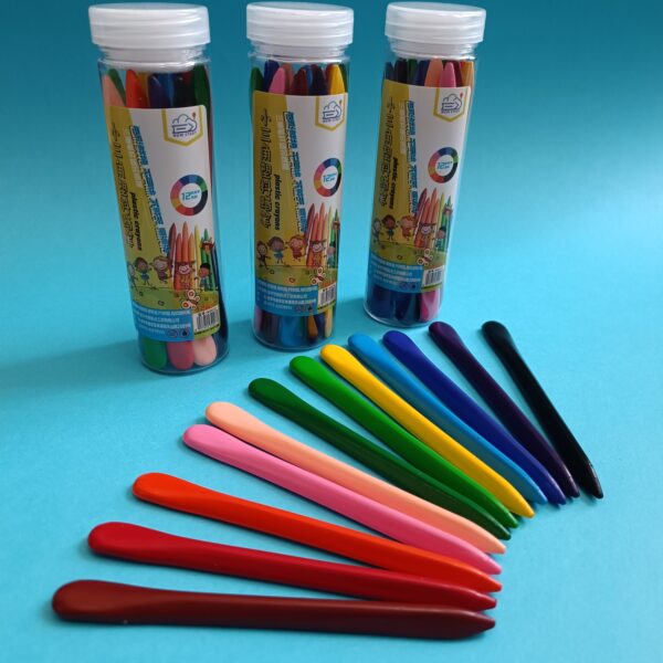 مداد شمعی سنگی جادویی ضدآب ۱۲ رنگ