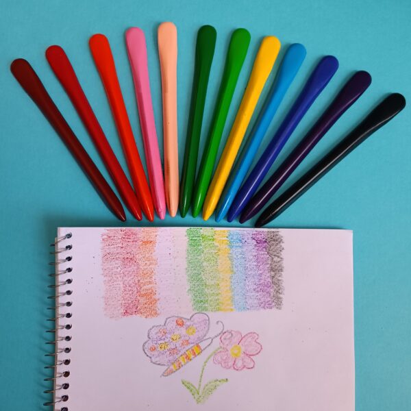 مداد شمعی سنگی جادویی ضدآب ۱۲ رنگ