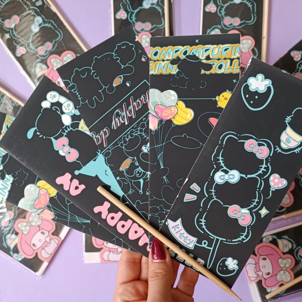 پک 5 عددی نقاشی ذغالی کرومی و دوستان