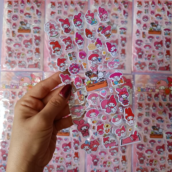 استیکر برجسته ملودی و ببعی بازیگوش