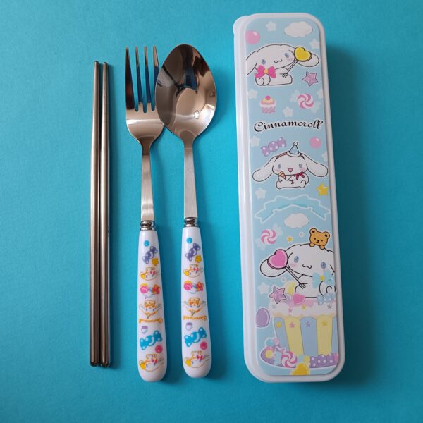 ست قاشق، چنگال و چاپستیک فانتزی سانریو با جعبه