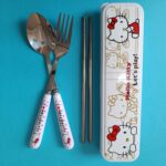 ست قاشق، چنگال و چاپستیک فانتزی سانریو با جعبه - تصویر 5