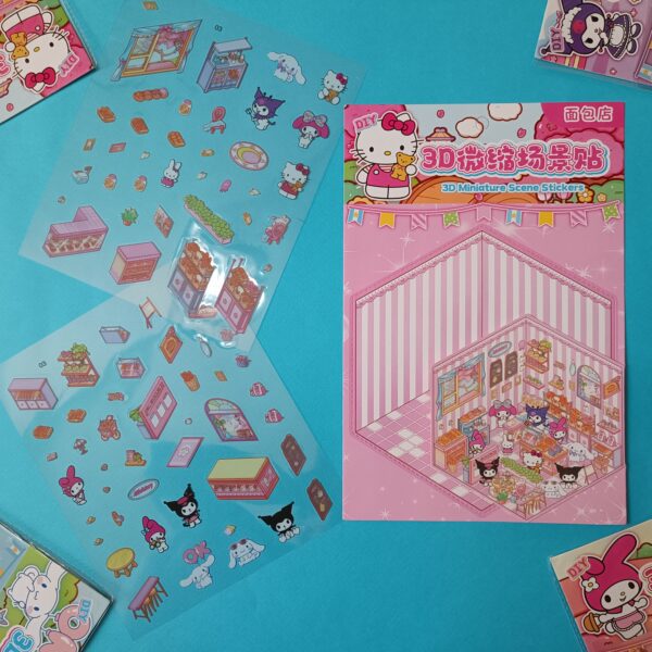 استیکر سه‌ بعدی خانه‌ سازی کرومی سایز بزرگ