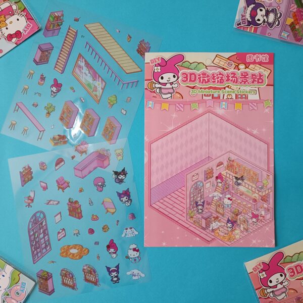 استیکر سه‌ بعدی خانه‌ سازی کرومی سایز بزرگ