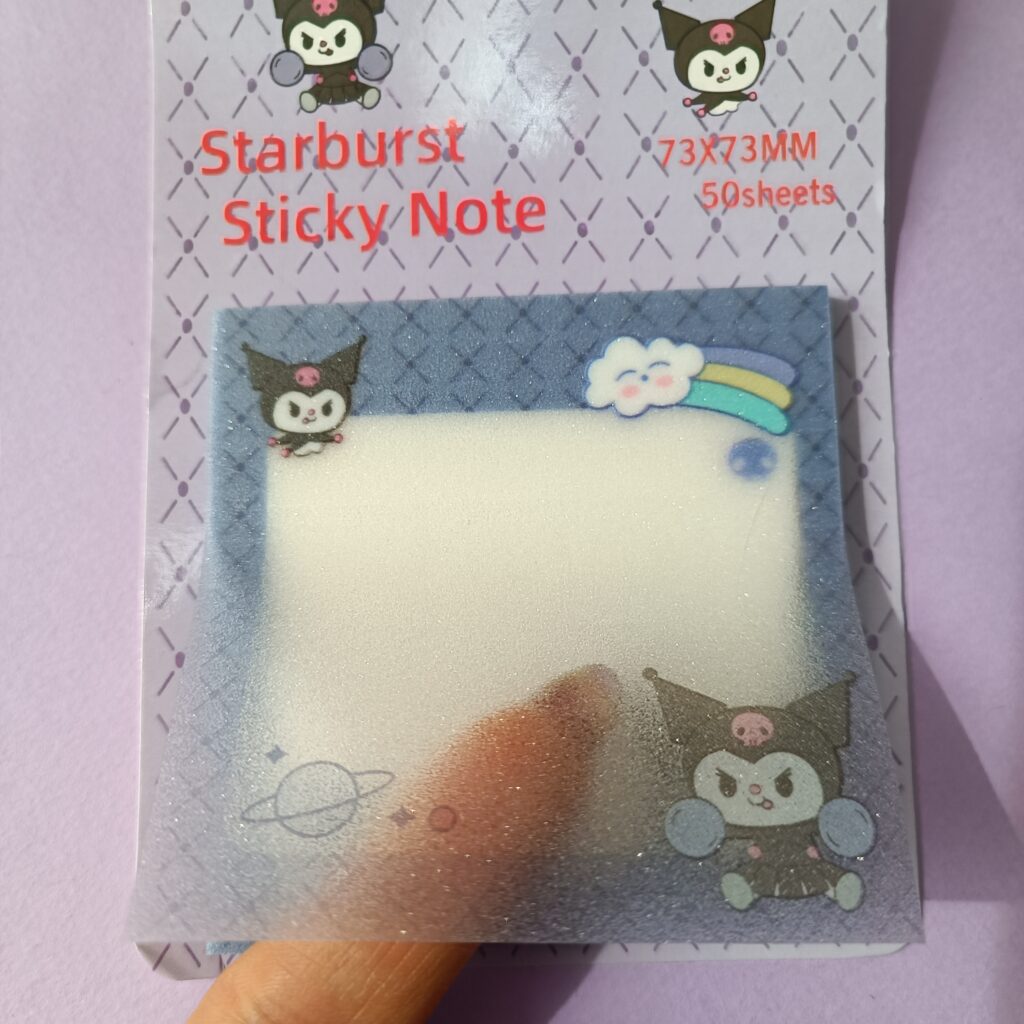 استیک نوت شفاف شاین دار کرومی