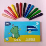 مداد شمعی ۱۲ رنگ جادویی سنگی دایناسوری