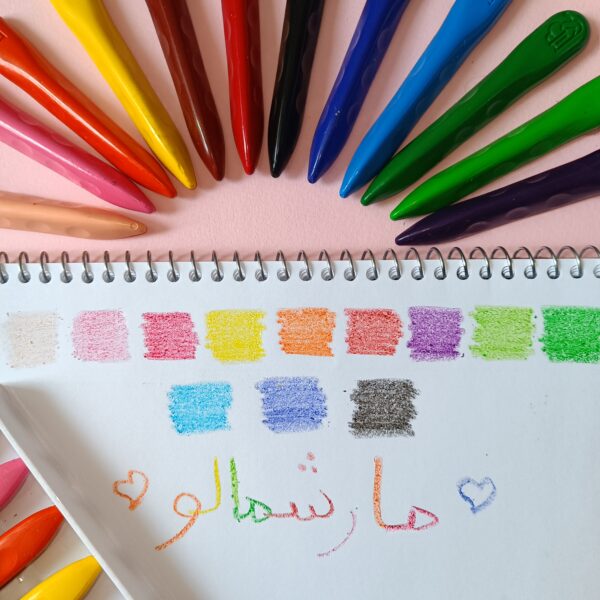 مداد شمعی ۱۲ رنگ جادویی سنگی دایناسوری