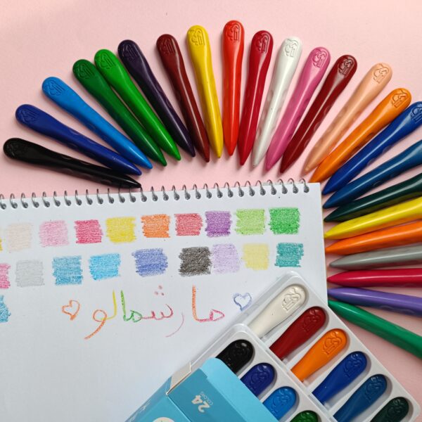 مداد شمعی ۲۴ رنگ جادویی سنگی دایناسوری