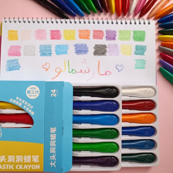 مداد شمعی ۲۴ رنگ جادویی سنگی دایناسوری