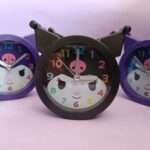 ساعت رومیزی زنگ دار کرومی سایز بزرگ