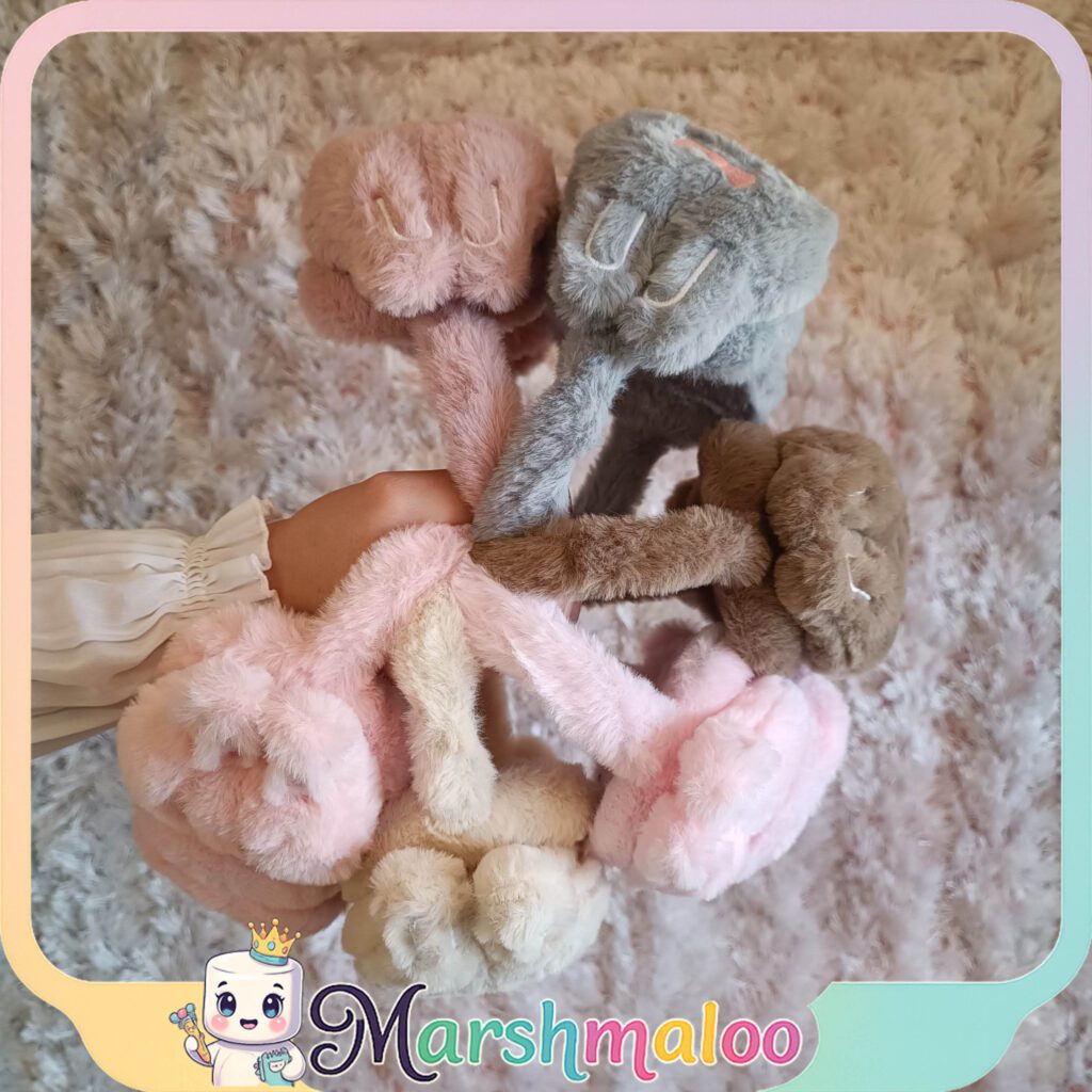 گوش گیر تمام خز خرگوش پاپیون دار