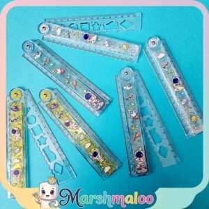 خط کش آکواریومی تاشو شابلون دار 30 سانتی