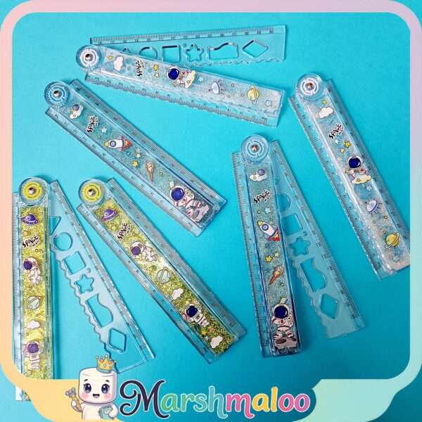 خط کش آکواریومی تاشو شابلون دار 30 سانتی