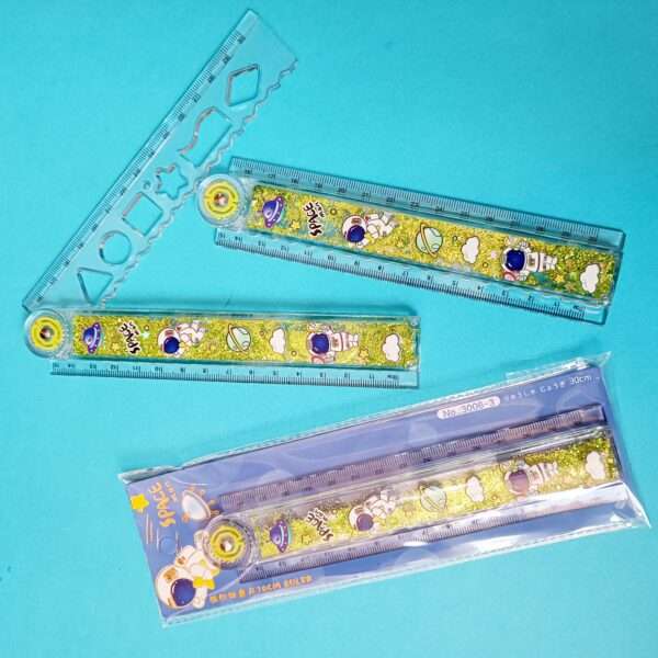 خط کش آکواریومی تاشو شابلون دار 30 سانتی