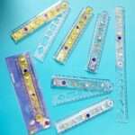 خط کش آکواریومی تاشو شابلون دار 30 سانتی