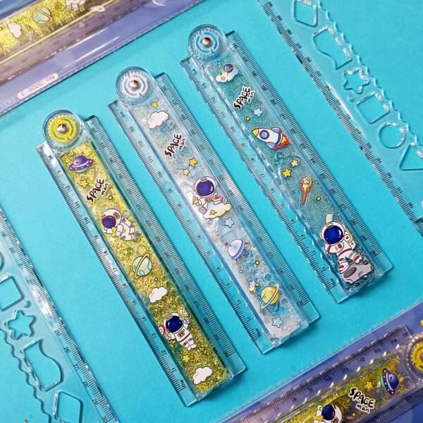 خط کش آکواریومی تاشو شابلون دار 30 سانتی