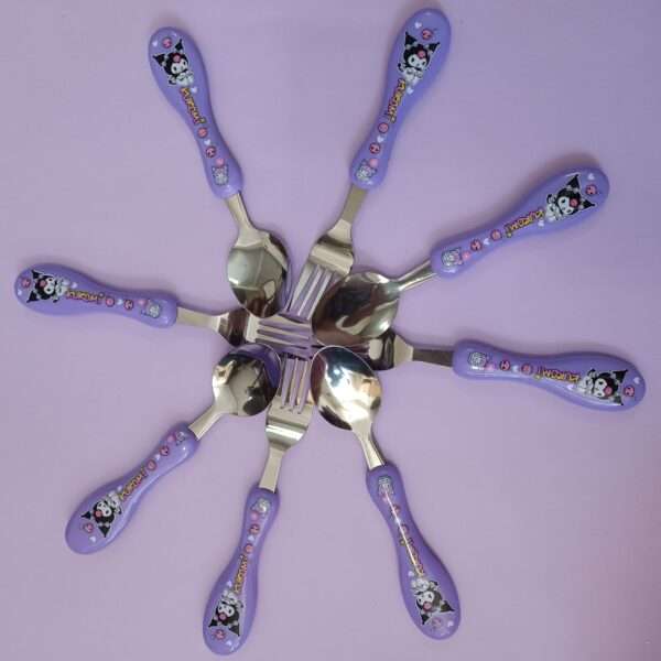 ست قاشق و چنگال کرومی با جعبه