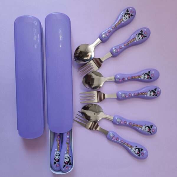 ست قاشق و چنگال کرومی با جعبه