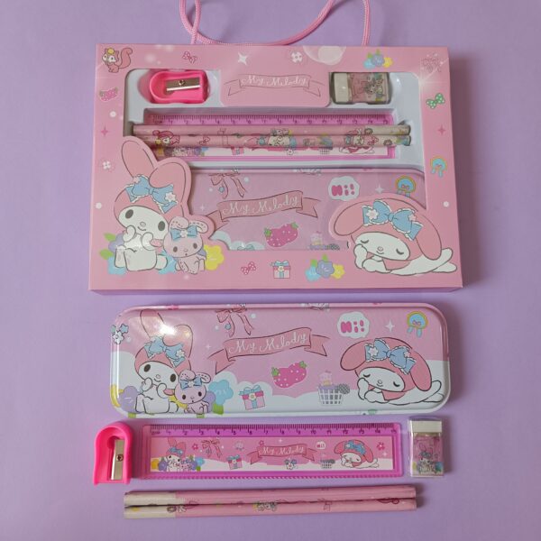 ست تحریر همراه با جامدادی فلزی کرومی و دوستان