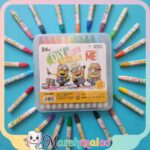 پاستل روغنی 24 عددی مینیون جعبه قفل دار