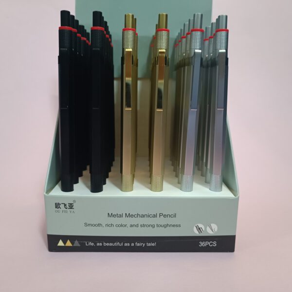 مداد نوکی فلزی 6 ضلعی برند اصلی OUFEIYA - تصویر 2