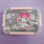 ظرف غذا 3 خانه استیل واشردار کرومی و ملودی - تصویر 2