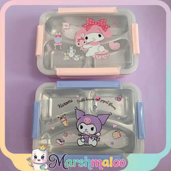 IMG_20251104_163938 ظرف غذا 3 خانه استیل واشردار کرومی و ملودی - تصویر 1