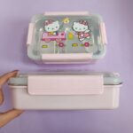 ظرف غذا 2 خانه استیل واشردار هلوکیتی - تصویر 5