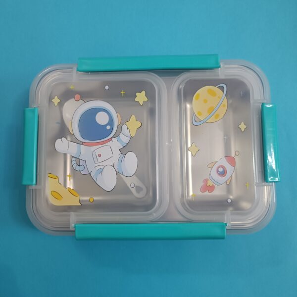 ظرف غذا استیل واشردار دو خانه مجزا - تصویر 2