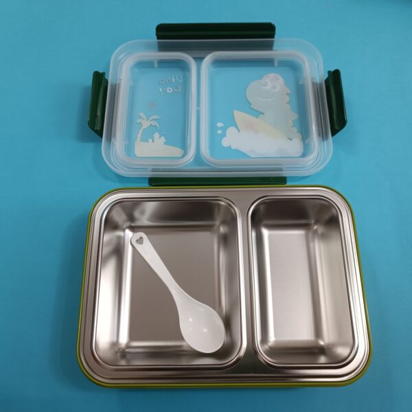 ظرف غذا استیل واشردار دو خانه مجزا - تصویر 5