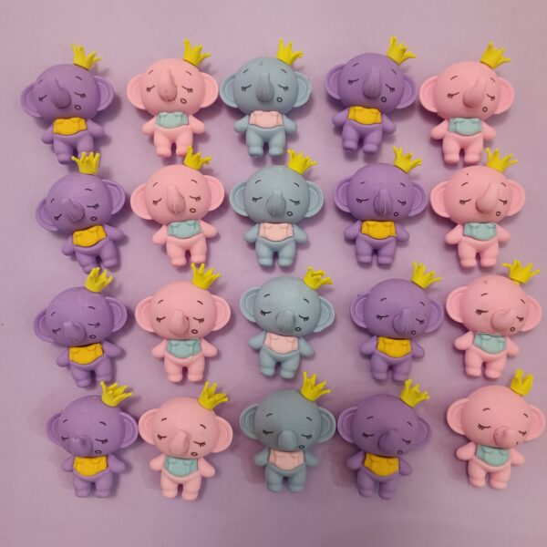 پاک کن سه بعدی فیل کیوت تاج دار - تصویر 4