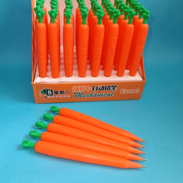 مداد نوکی سیلیکونی طرح هویج 0.5 - تصویر 3