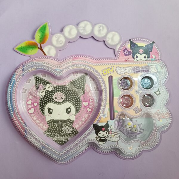 پک هدیه نقاشی الماسی قاب دار و کش مو کرومی و دوستان - تصویر 3