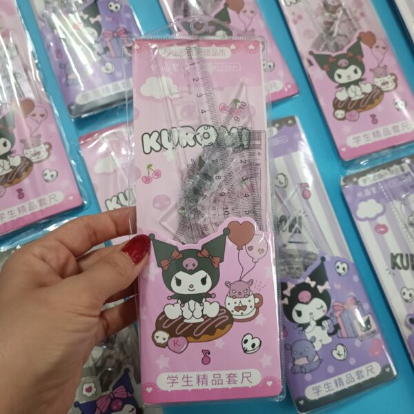 ست خط کش، گونیا و نقاله 5 در 1 کرومی - تصویر 5